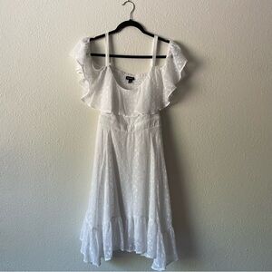 NWT Torrid white off shoulder flowy dress, size 0 / normal 12